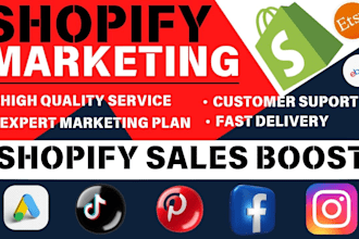 boost shopify sales social media marketing store promotion ebay etsy traffic