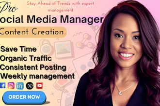 be your social media manager content creation instagram and linkedin marketing