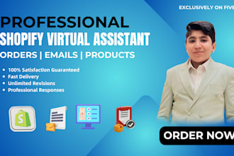 be professional shopify VA product upload, order processing and customer support