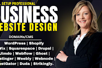 design business wordpress wix squarespace drupal jimdo webflow ghost hostinger