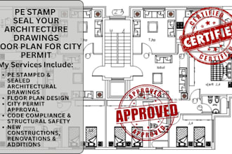do civil engineer, usa pe stamp, california stamp, florida stamp for city permit