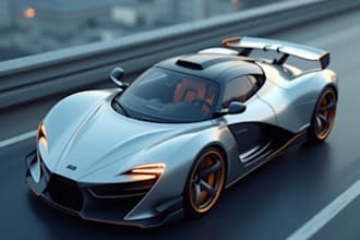 do 3d car medeling, 3d rendering, 3d car animation, 3d car design, 3d truck