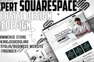 do squarespace website design, redesign, build squarespace, website development