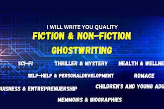 ghostwrite fiction and non fiction ebooks without ai