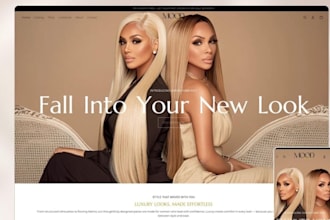 design hair extension shopify wig hair care salon store hair extension website