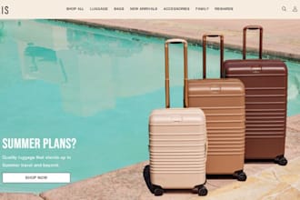design travel accessories shopify camping equipment store travel bag website bag