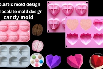 design custom silicon mold for candy, chocolate, resin, soap stl and more