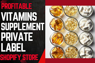 design health supplement shopify store private label vitamins store