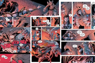 create comic page, comic book, comic strip, anime comic, manga and comic artist,
