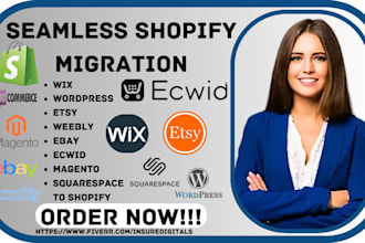 migrate wix wordpress etsy ebay weebly ecwid magento squarespace to shopify