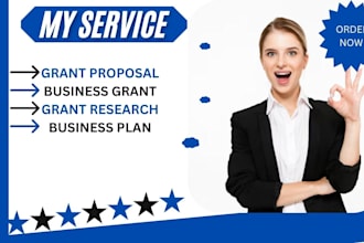 write  grant application research pitch deck business plan