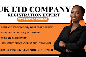 do UK ltd company registration, UK vat, utr for UK resident and non resident