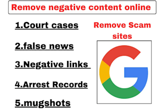 permanently take down negative links, court case, bad article, mugshots, arrest