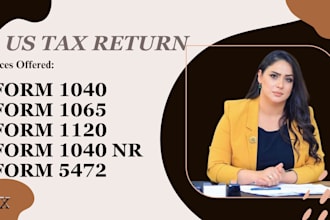 file US tax return for business and individual tax return, form 1120, 1040, 1065