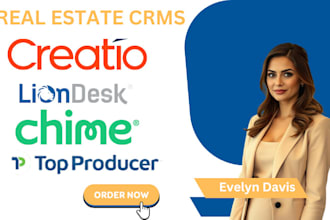 set up liondesk crm, creatio, chime, top producer lion desk