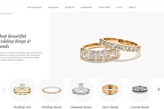 design wedding ring shopify engagement ring store jewelry website diamond store