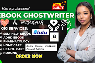 write adhd, self help, healthcare, pharmacology, homecare, and life coach ebook
