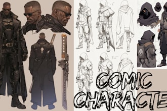sketch amazing comic characters draw anime manga, vtuber, 2d character animation