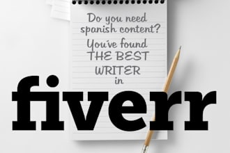 write the best article in spanish you can find in fiverr