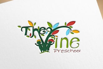 create daycare, childcare, school and baby shop logo
