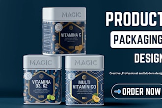 design custom packaging mailer box, pouch design amazon box and luxury dieline