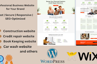create credit repair website bookkeeping notary car wash construction website