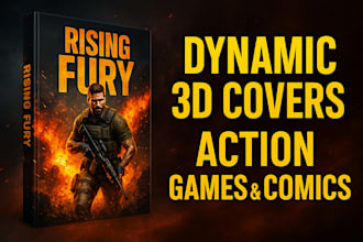 create dynamic 3d covers for action games or comics