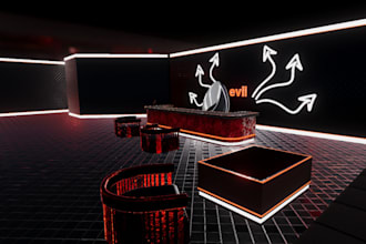 design 3d environment for your unity or unreal vr chat world
