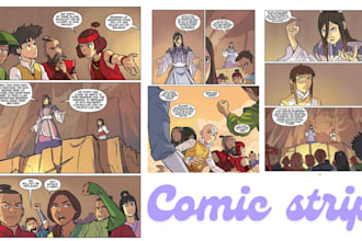 draw comics book strip cartoon character panel webcomic page storyboard design