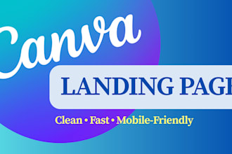 design a high converting canva landing page for your brand