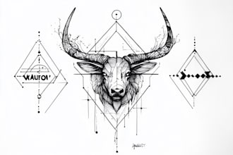 make a geometric tattoo design