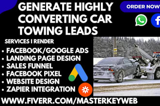 generate car towing leads road assistance car removal auto transport car repair