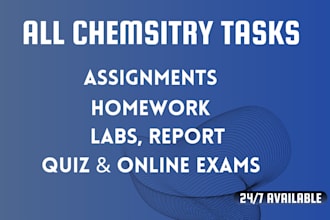 assist you in general, physical, organic, inorganic, analytical chemistry