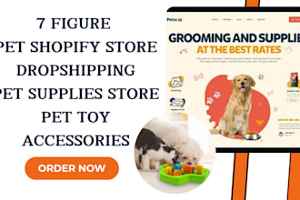 build pet shopify store, dropshipping pet supplies store, pet toy accessories