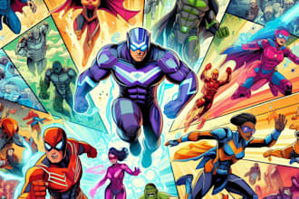 draw comic page illustration graphic novel book desig