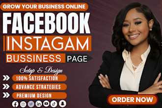 create and set up your social media accounts and setup facebook business page