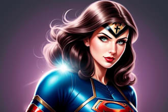 turn your portrait into a superhero caricature