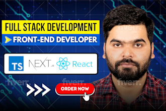 do react js, next js, typescript web app frontend, or full stack development