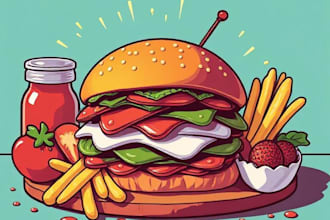 make a food pop art of your food