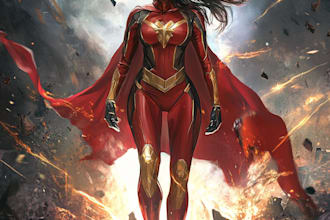 create concept art superhero character for anime style comic