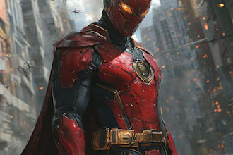 make marvel superhero character comic book style