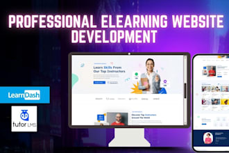 develop elearning and online course website with learndash lms or tutor lms