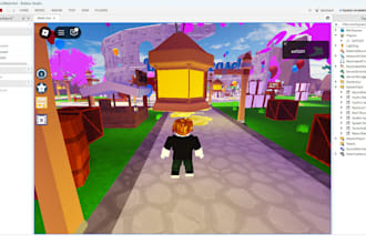 create full roblox game map, tycoon game,roblox script,game asset, r15 animation