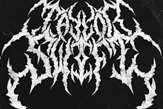 draw custom black, slam, brutal, grindcore death metal logo for your band