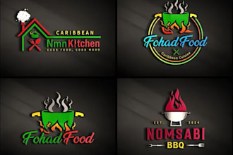 do unique bakery, restaurant, food logo with business card