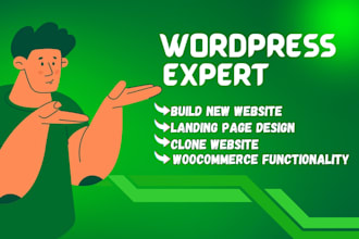 create redesign or clone any wordpress website  landing page