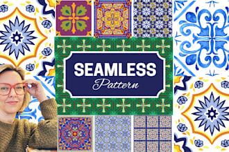 craft seamless textile designs, seamless pattern for fabrics, home decor, etc