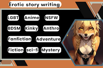 write nsfw erotic stories, anime erotica, erotic fanfiction