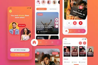 develop dating app, chat app, tinder clone app, social media app, video chat app