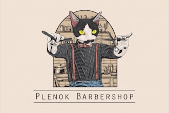 do hand drawn engraving style vintage logo illustration